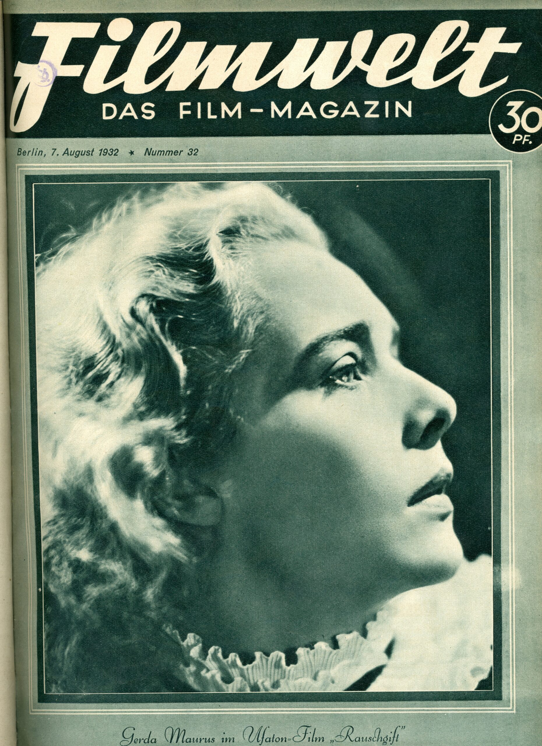 Filmwelt August 1932 – Gerda Maurus