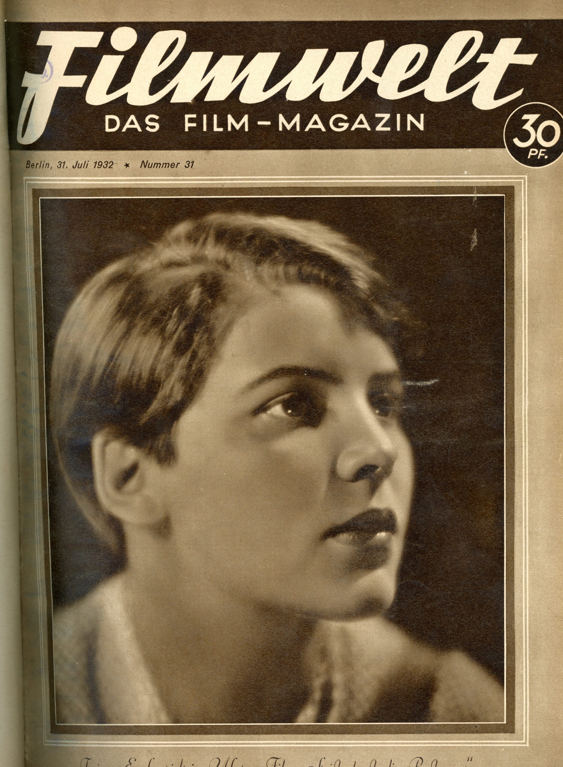 Filmwelt July 1932 Tony van eyck- Strich durch die rechnung