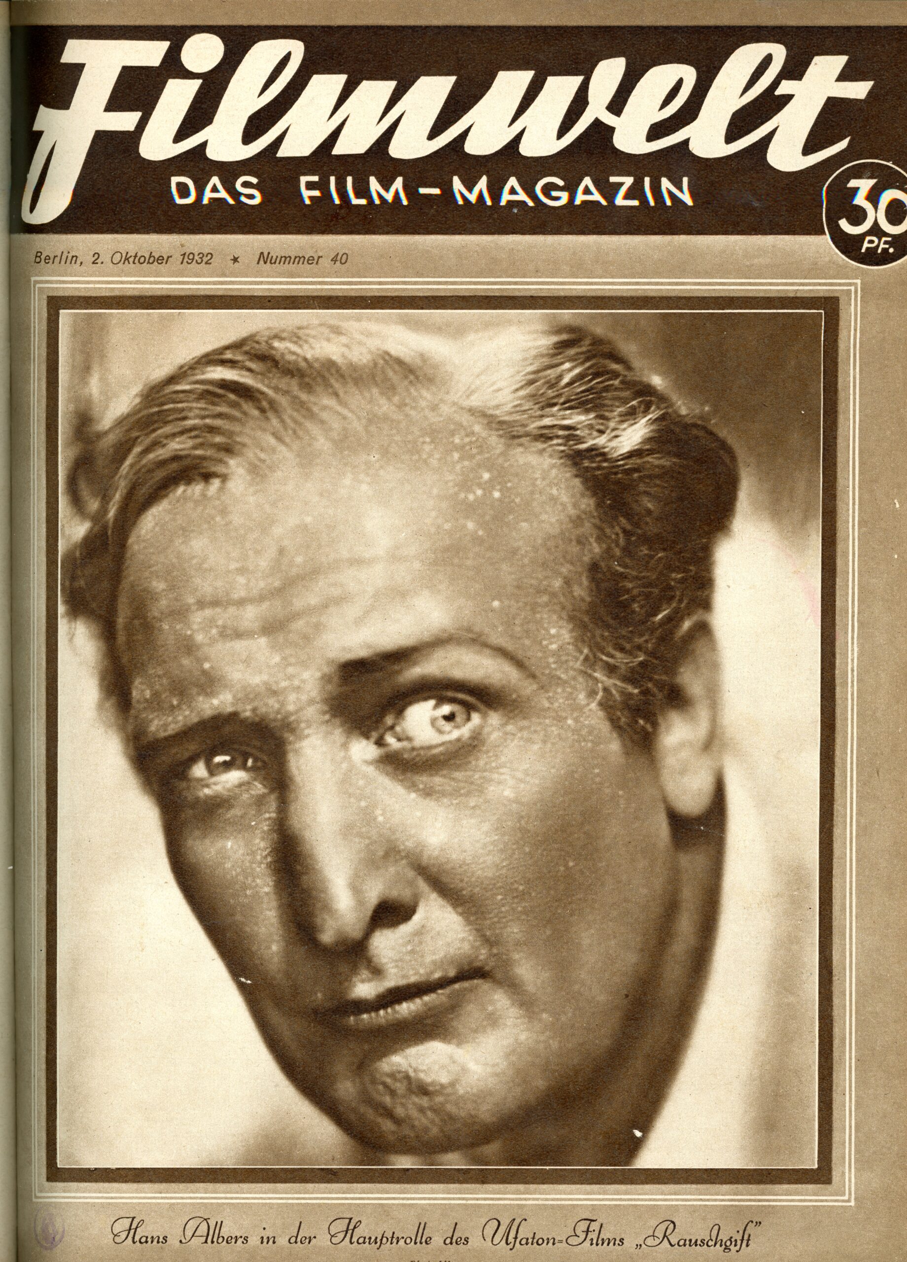 Filmwelt Okt 1932 Hans Albers