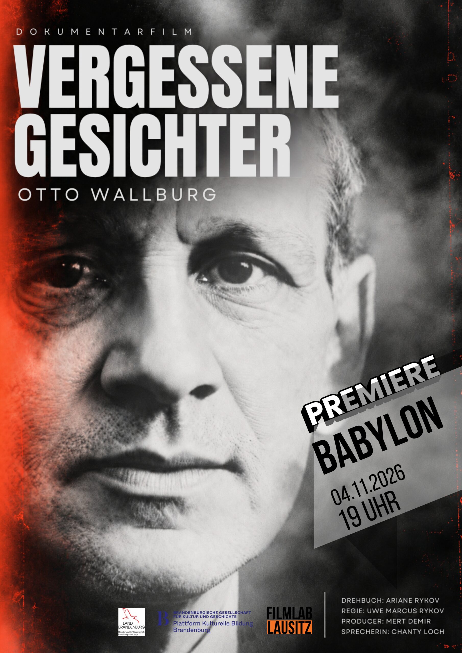 Filmplakat ohne Text Unsichtbare Spuren Otto Wallburg
